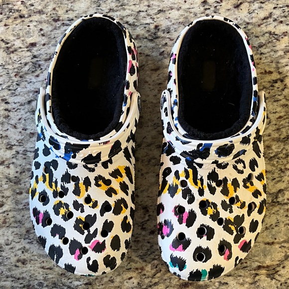 CROCS Shoes - Crocs Classic Lined Clogs Leopard Print Mens 8 Womens 10 Slip-On Comfort Shoes